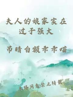夫人的娘家實(shí)在過于強(qiáng)大
